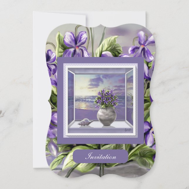 violetas em vidro luar (Frente)