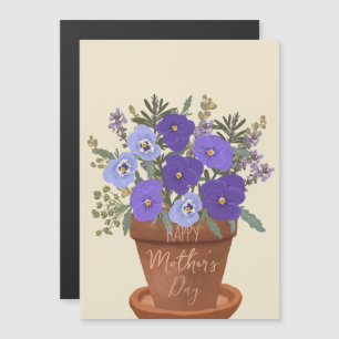 Violetas Roxas em um Vaso – Presente Floral do Dia