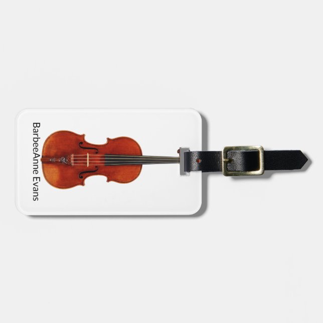 Violin Personalize Tag de Bagagem (Frente Horizontal)
