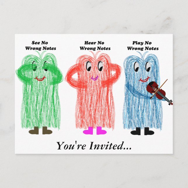 Violin & Viola Considerando / Convites para concer (Frente)