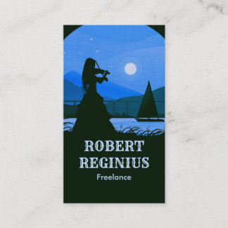 Violinista Ao Lado Da Cartão de visita