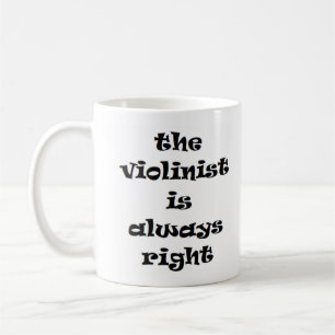 violinista sempre caneca de café certa