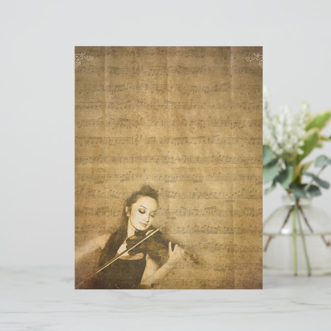 Violinista vintage (Em pé/Frente)