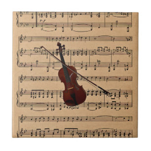 Violino Com Fundo de Partitura