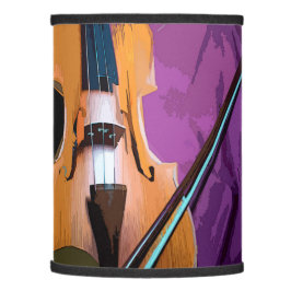 Violino Elegante na Seda Roxa, Lâmpada de Mesa