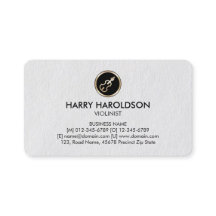 Violino Icon Violinista Cartão de visita Premium