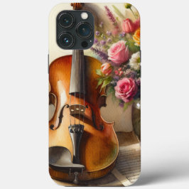 Violino, Música Folha e Vaso de Flores