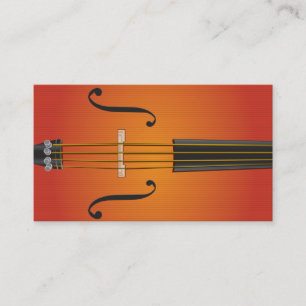 Violoncelo, violino, design de cartão de visita d