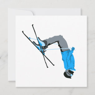 Virando Cartão de Esquiador de Ski Backflip