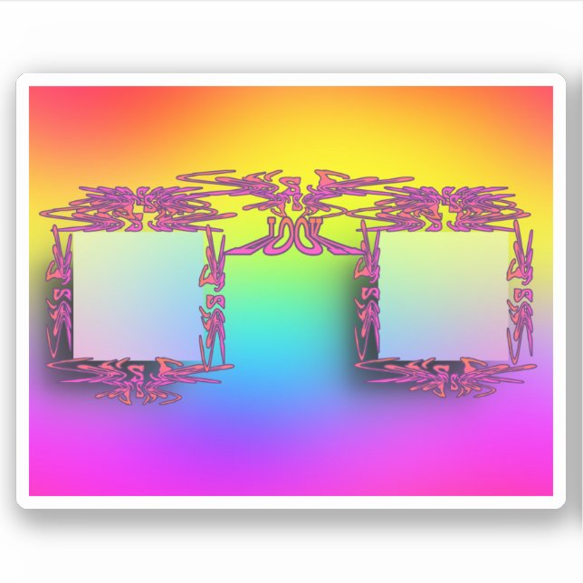 Vire o adesivo dos óculos do Rico (Frente)