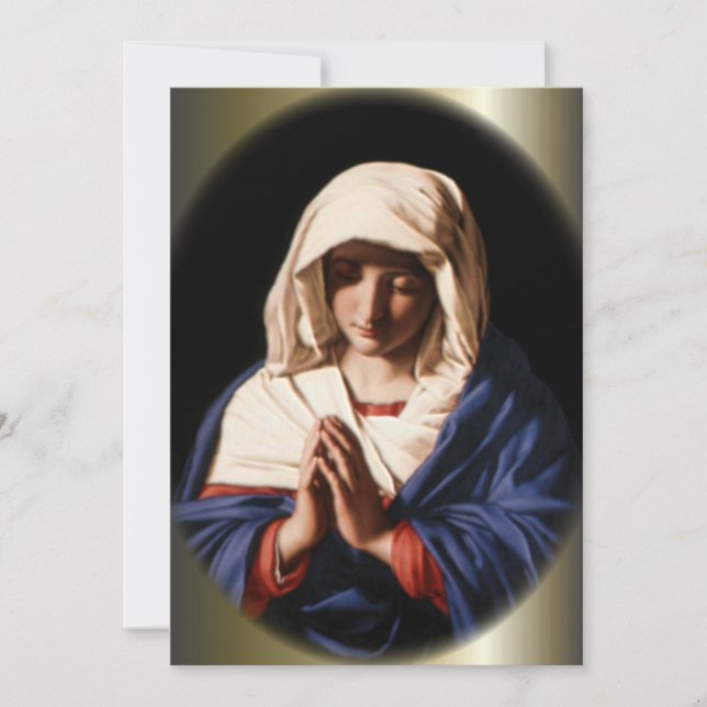 Virgem Abençoada Maria na Oração (Frente)