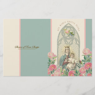 Virgem Abençoada Mary Jesus Rua de oração. Esses R