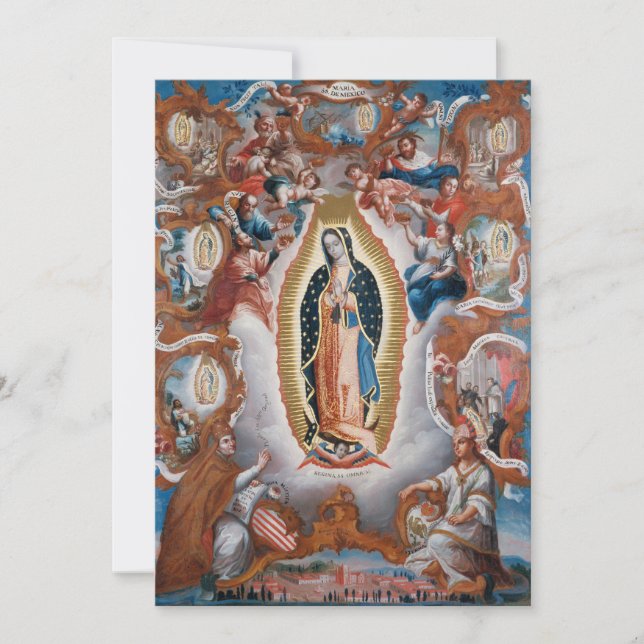 "Virgem de Guadalupe" convites personalizados de a (Frente)