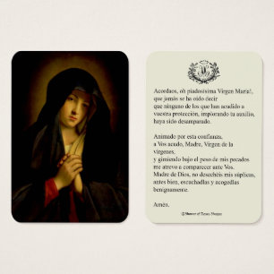 Virgem espanhola Maria Oradora Memórias Sagradas