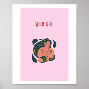 Virgem fofa, zodíaco, impressão de signo estelar