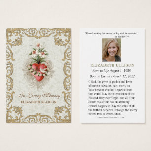 Virgem Funeral Católica Mary Cartão Funeral de Ora