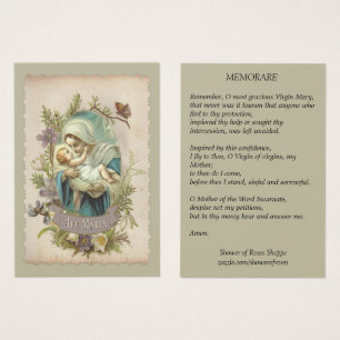 Virgem Maria com Memória de Jesus Bebê Santa