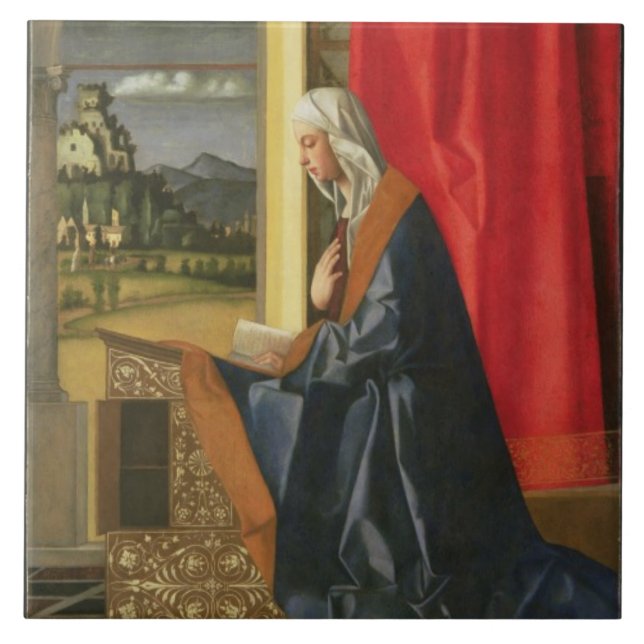 Virgem Maria, do diptych do aviso (óleo sobre (Frente)