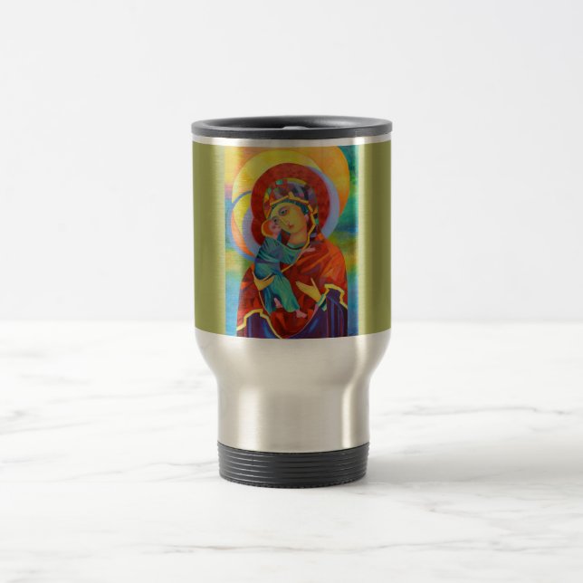 Virgem Maria e Criança Nossa Caneca de viagem de S (Centro)