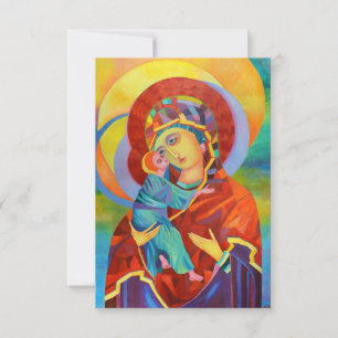 Virgem Maria e Criança Nossa Senhora Cartão-Postal
