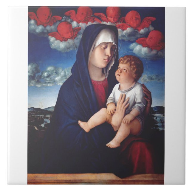 Virgem Maria e Menino Arte Religiosa Clássica (Frente)