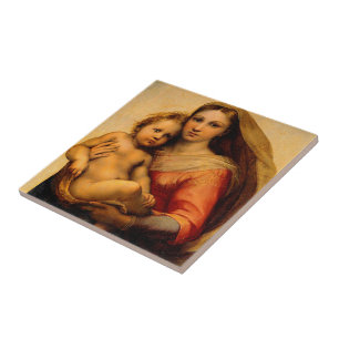 Virgem Maria e Menino por Rafael Santi Arte Católi