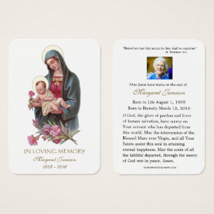 Virgem Maria Jesus Memorial Funeral Santa -