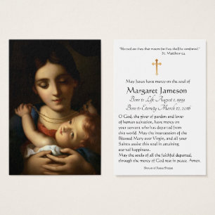 Virgem Maria Memorial do Funeral Católico - Cart