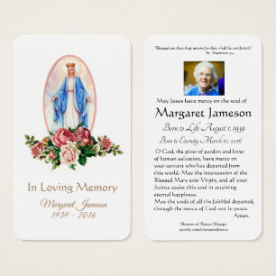 Virgem Maria Memorial do Funeral Católico - Cart