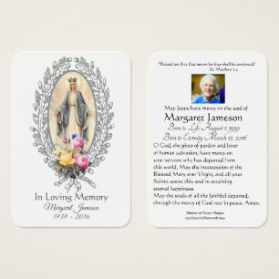 Virgem Maria Memorial do Funeral Católico - Cart