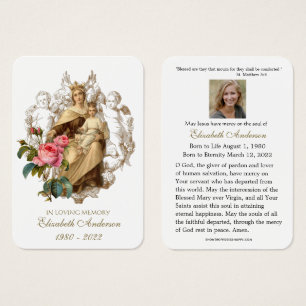 Virgem Maria Memorial Funeral Católico Santa Carte