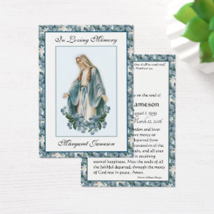 Virgem Maria Memorial Funeral Católico Santa Carte