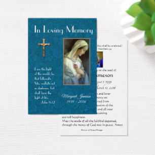 Virgem Maria Memorial Funeral Católico Santa Carte