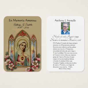 Virgem Maria Memorial Funeral Espanhol - Cartão S
