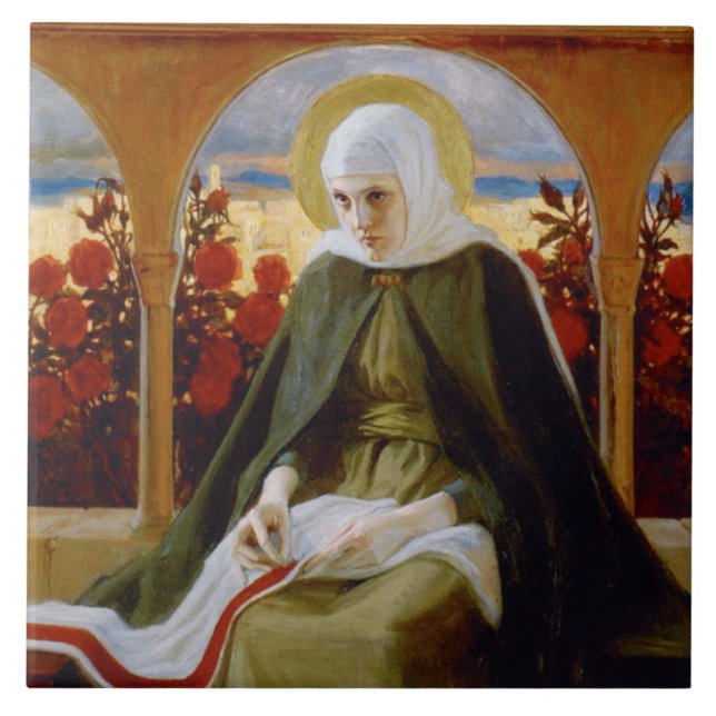 Virgem Maria no Jardim Rosa (Albert Edelsense) (Frente)