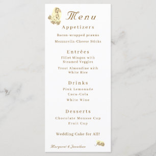 Virgem Mary Sepia Católica Wedding Menu