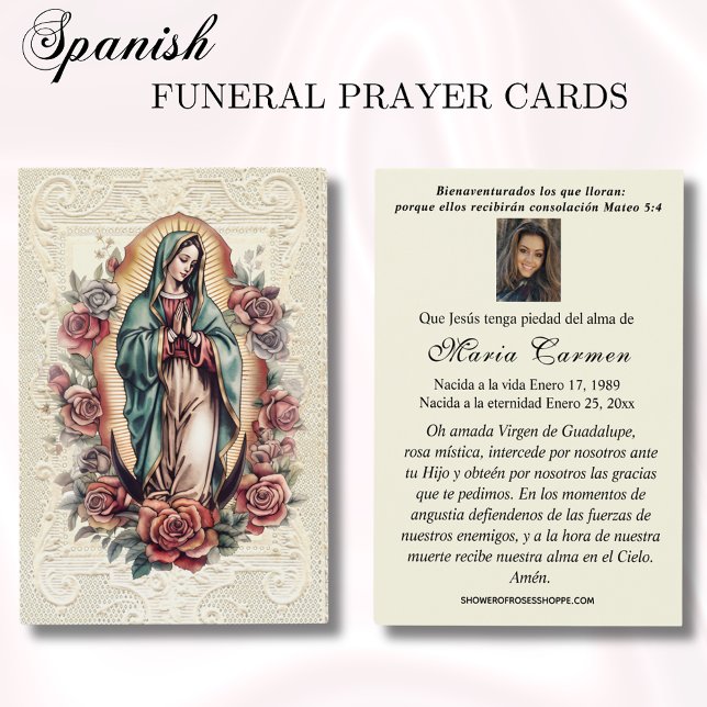 Virgem México Guadalupe Oração Funeral Espanhola (Criador carregado)