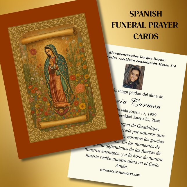 Virgem México Guadalupe Oração Funeral Espanhola (Criador carregado)