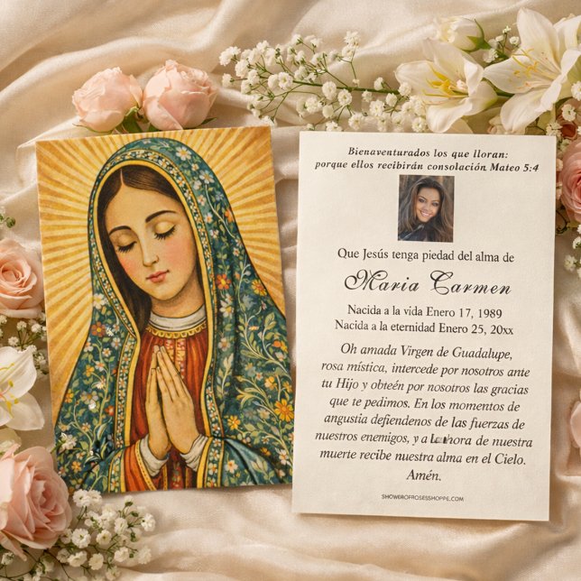 Virgem México Guadalupe Oração Funerária Espanhola (Criador carregado)