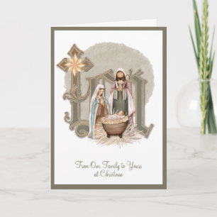 Virgem Natal Mary Bebê Jesus Cartão Religioso