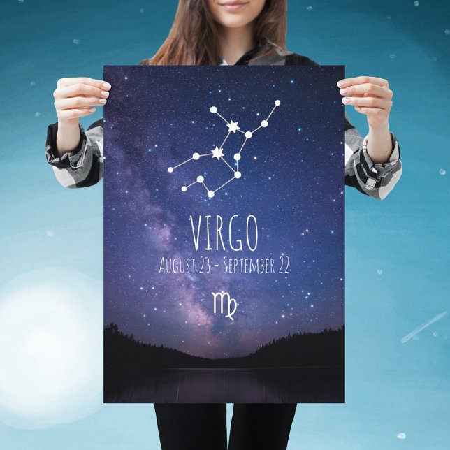 Virgem | Poster de constelação Zodiac Personalizad (Criador carregado)