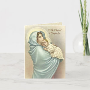 Virgem Religiosa Maria Jesus Cartão de condolênc