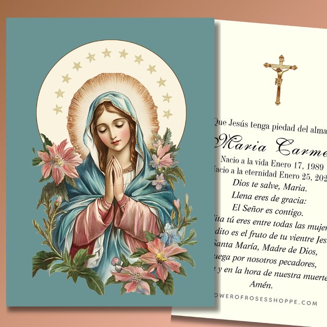 Virgem Religiosa Maria Oração Memorial Funeral (Criador carregado)