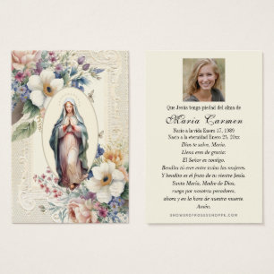 Virgem Religiosa Maria Oração Memorial Funeral