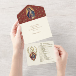 Virgem Religiosa Mary Guadalupe Aniversário Floral