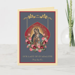 Virgem Religiosa Mary Guadalupe Cartão de Banquete
