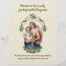 Virgem Religiosa Mary Vintage Oração Católica