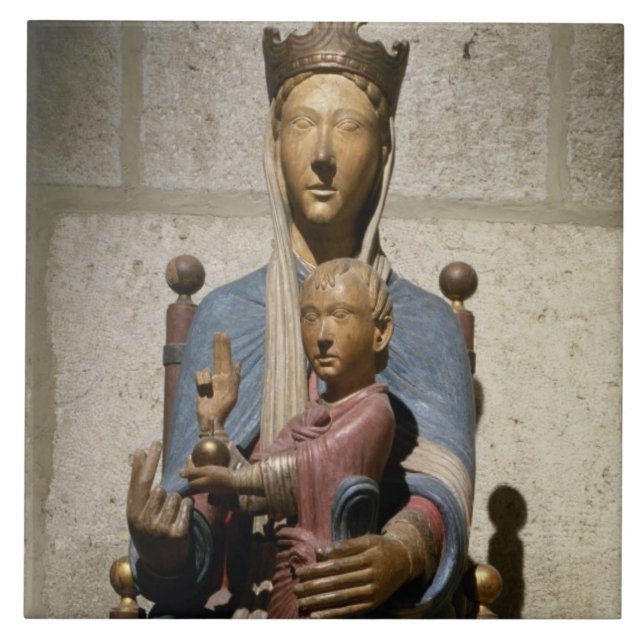 Virgin e criança, (madeira policroma) (Frente)