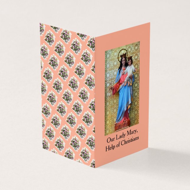 Virgin Mary, Help of Christians, Prayer Card (Exterior)