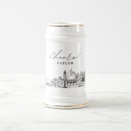 Virginia Beach Personalizada Caneca de cerveja de